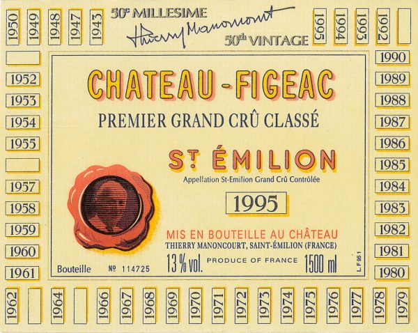 CHATEAU FIGEAC, 1995 (シャトー・フィジャック 1995)